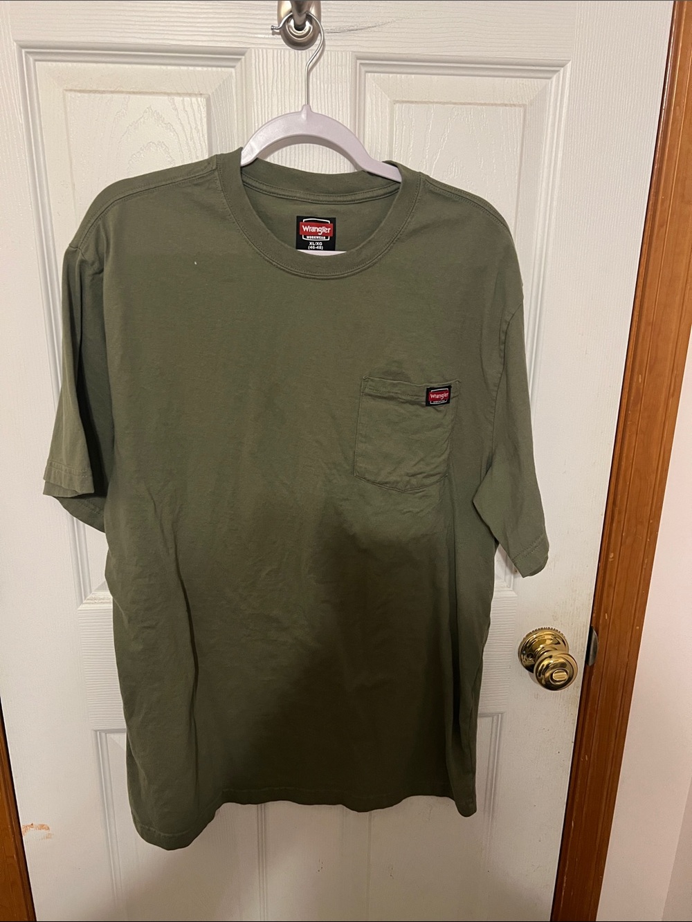 Wrangler Olive Green Short Sleeve Pocket Tee
